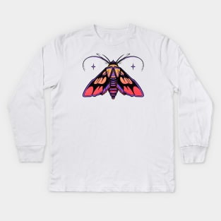 Galactic Moth Kids Long Sleeve T-Shirt